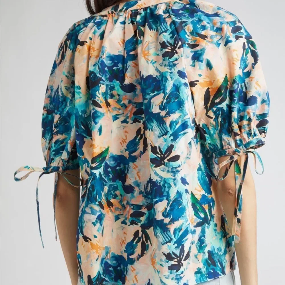 NWT Ulla Johnson Vienne Floral Cotton Blouse $290